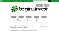 Desktop Screenshot of begintoinvest.com