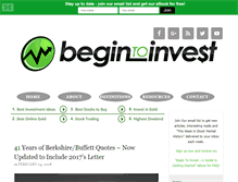 Tablet Screenshot of begintoinvest.com